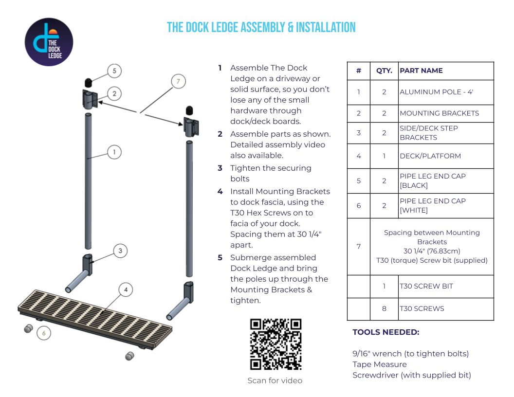 The Dock Ledge - In-Water Platform for Docks